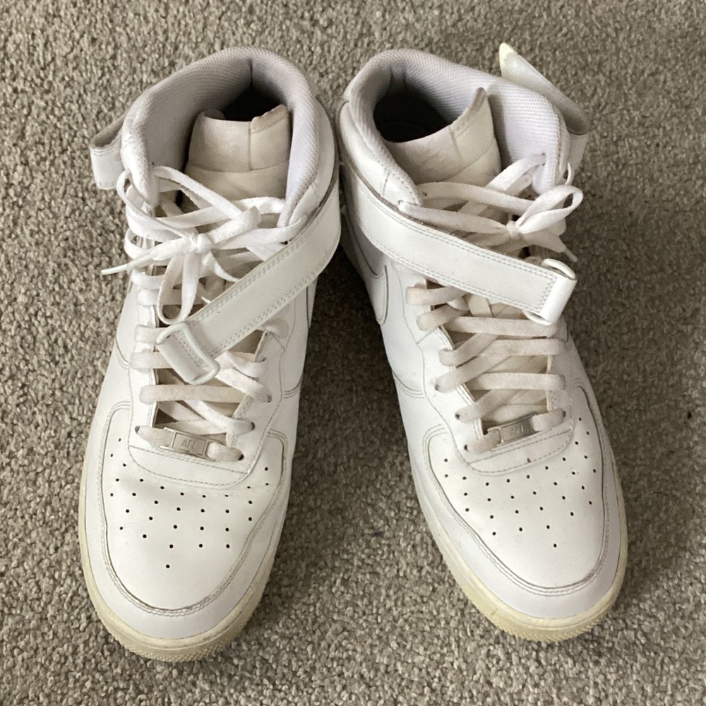 Nike Air Force ones high-Top White Sneakers sz 13